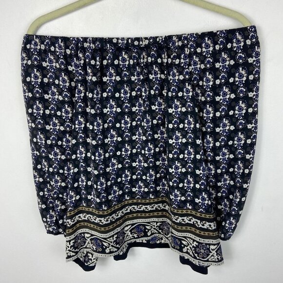Madewell 100% Silk Gardenhouse Off Shoulder Top Size XS Bohemian Print Floral - Picture 7 of 11